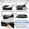 image:imageBAGAIL 4 Set6 Set8 Set Compression Packing Cubes Travel Accessories Expandable Packing Organizers Half Mesh 6Black Floral8Jet Black