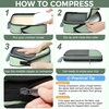 image:imageBAGAIL 4 Set6 Set8 Set Compression Packing Cubes Travel Accessories Expandable Packing Organizers Half Mesh 6Black Floral8Matcha Green