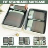 image:imageBAGAIL 4 Set6 Set8 Set Compression Packing Cubes Travel Accessories Expandable Packing Organizers Half Mesh 6Black Floral8Matcha Green