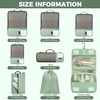 image:imageBAGAIL 4 Set6 Set8 Set Compression Packing Cubes Travel Accessories Expandable Packing Organizers Half Mesh 6Black Floral8Matcha Green