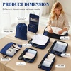image:imageBAGAIL 4 Set6 Set8 Set Compression Packing Cubes Travel Accessories Expandable Packing Organizers Half Mesh 6Black Floral8Navy