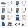 image:imageBAGAIL 4 Set6 Set8 Set Compression Packing Cubes Travel Accessories Expandable Packing Organizers Half Mesh 6Black Floral8Navy