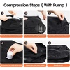 image:imageBAGAIL TPU Travel Vacuum Bags with Tag Pocket IPX8 Waterproof Zipper Reusable Space Saver Bags for Suitcase and Backpack XLno pumpXLWith Pump