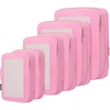 image:imageBAGAIL 4 Set6 Set8 Set Compression Packing Cubes Travel Accessories Expandable Packing Organizers Half Mesh 6Black Floral06Pink