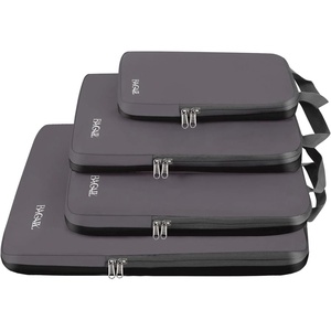image:imageBAGAIL 4 Set6 Set8 Set Compression Packing Cubes Travel Accessories Expandable Packing Organizers Half Mesh 6Black Floral4Dark Greyish