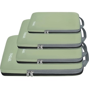 image:imageBAGAIL 4 Set6 Set8 Set Compression Packing Cubes Travel Accessories Expandable Packing Organizers Half Mesh 6Black Floral4Matcha Green