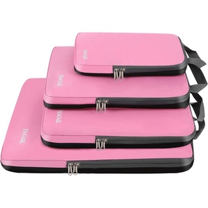 image:imageBAGAIL 4 Set6 Set8 Set Compression Packing Cubes Travel Accessories Expandable Packing Organizers Half Mesh 6Black Floral4Pink