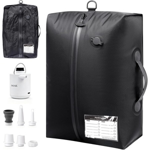 image:imageBAGAIL TPU Travel Vacuum Bags with Tag Pocket IPX8 Waterproof Zipper Reusable Space Saver Bags for Suitcase and Backpack XLno pumpLWith Pump