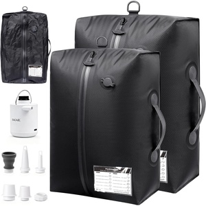 image:imageBAGAIL TPU Travel Vacuum Bags with Tag Pocket IPX8 Waterproof Zipper Reusable Space Saver Bags for Suitcase and Backpack XLno pumpLXLWith Pump
