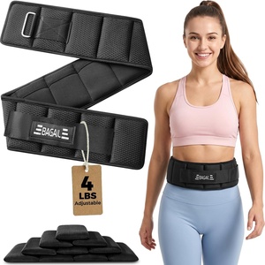 image:imageBAGAIL Adjustable Weighted Belt for Walking amp Rucking  4LBS  8LBS  10LBS  No Shoulder or Chest Strain Slim NonSlip Resistance Belt Removable Weights for Women amp Men Bone Density amp Core FitnessSmall4LB2430in
